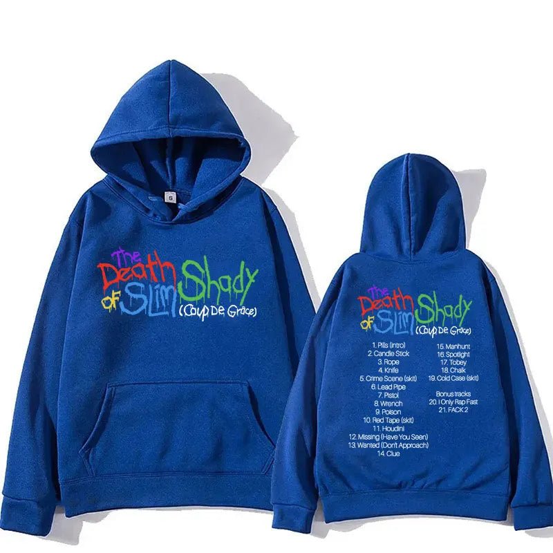 Rapper Eminem The Death of Slim Shady New Album Hoodies Men Women Hip Hop Oversized Aesthetic Sweatshirt Casual Fleece Pullovers