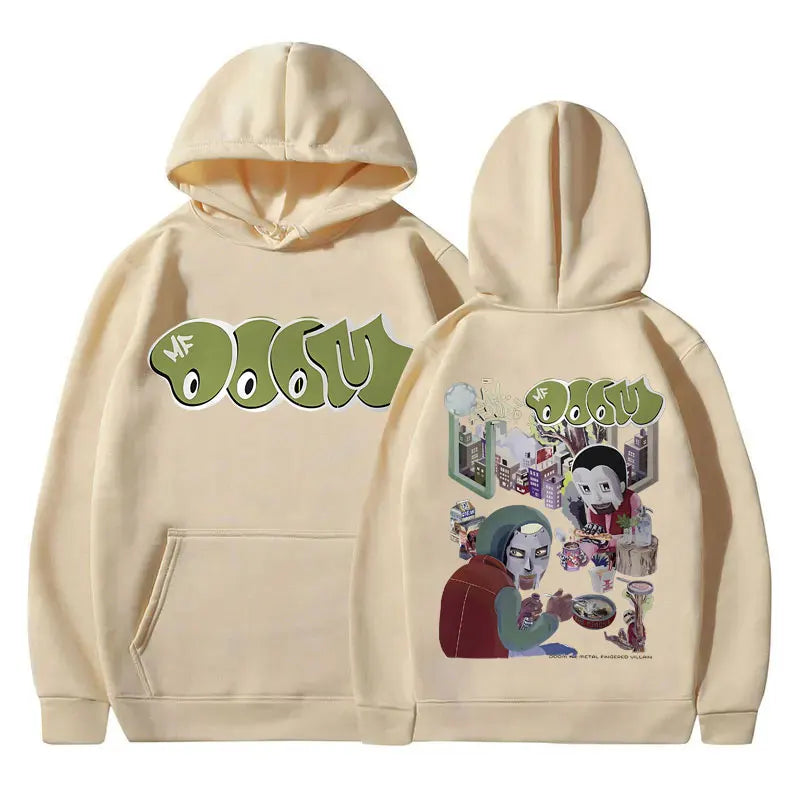 Awesome Rapper Mf Doom MM FOOD Graphic Hoodie Men Women Hip Hop Fashion Hooded Sweatshirt Men's Casual Fleece Oversized Hoodies